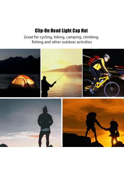 A 5 LED Far Kep Lambası 90 Derece Dönebilen Klipsli Şapka Torch Işık Açık Kamp Yürüyüş Balıkçılık Kafa Fener Lambası (Yurt Dışından) indirimleri