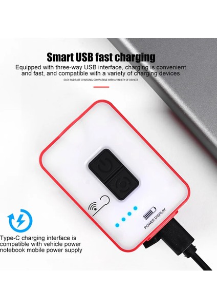 Beyaz Indüksiyon Kapağı Klip Işık USB Şarj El Feneri Ah Cob Projektör Kafa Işık Su Geçirmez Balıkçı Işığı Fener Canp Çadır (Yurt Dışından)