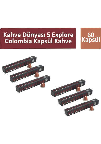 Kahve Dünyası 5 Explore Colombia Kapsül Kahve 60 Kapsül