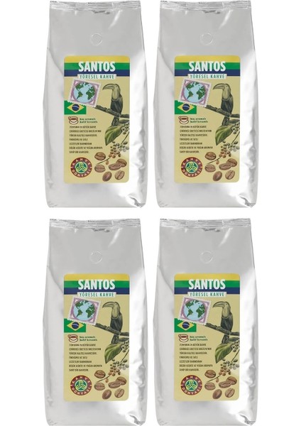 Yöresel Santos Çekirdek Filtre Kahve 4 x 1000 gr
