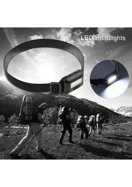 Siyah Cob LED Far El Feneri Gece Balıkçılık Far Baş Feneri 3 Modu Far Açık Koşu Balıkçılık Kamp (Yurt Dışından) modelleri