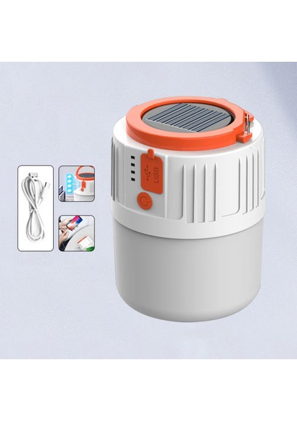 C LED Güneş Işığı V65 Güneş LED Kamp Işık USB Şarj Edilebilir Fener Ampul Açık Çadır Lambası Taşınabilir Acil Yürüyüş Işıkları (Yurt Dışından)
