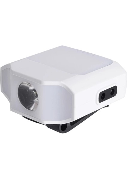 Beyaz Çift Işın Kapağı Klipsli Işık Tip-C Şarj Anahtarlık Işık LED Ah Taşınabilir 500LM 5 Mod Su Geçirmez Balıkçılık Için Acil Durum (Yurt Dışından)