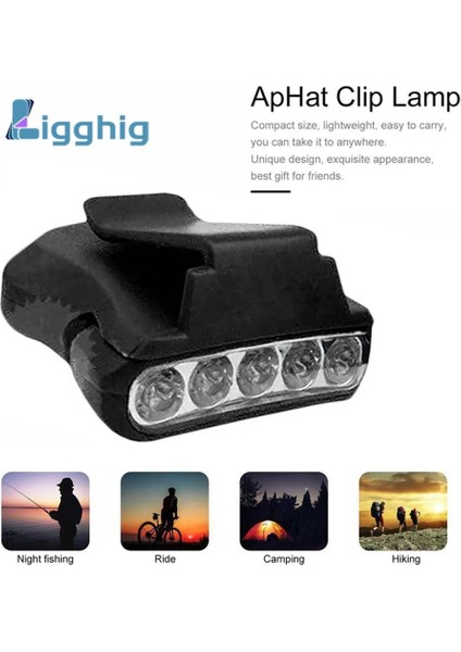 B 5 LED Far Kep Lambası 90 Derece Dönebilen Klipsli Şapka Torch Işık Açık Kamp Yürüyüş Balıkçılık Kafa Fener Lambası (Yurt Dışından) fiyatları