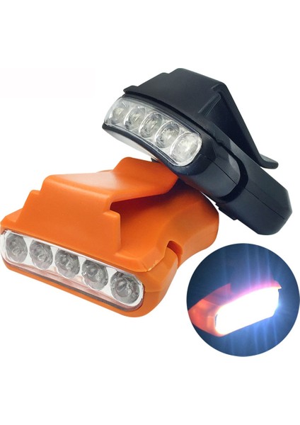 B 5 LED Far Kep Lambası 90 Derece Dönebilen Klipsli Şapka Torch Işık Açık Kamp Yürüyüş Balıkçılık Kafa Fener Lambası (Yurt Dışından) modelleri