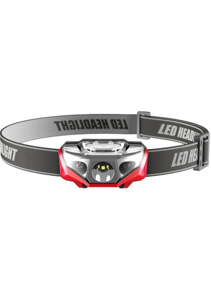 Kırmızı 800LM Sensör Xpe LED Far 100 M Mesafe Pil USB Far Fener Kamp Avcılık Balıkçılık Beyaz Işık Kafa Feneri (Yurt Dışından)