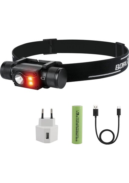 Siyah Stil Sarı Boruit HP500 LED Far 7-Mode Güçlü Far Tip-C Şarj Edilebilir Su Geçirmez Kafa Feneri Kamp Balıkçılık Avcılık Için (Yurt Dışından)