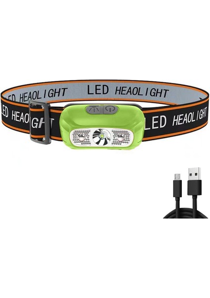 Beyaz Akıllı Dalga Indüksiyon Far Xpg + Dahili Pil ile LED Far El Feneri USB Şarj Edilebilir Kamp Balıkçılık Far Torch (Yurt Dışından)