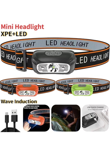 Beyaz Akıllı Dalga Indüksiyon Far Xpg + Dahili Pil ile LED Far El Feneri USB Şarj Edilebilir Kamp Balıkçılık Far Torch (Yurt Dışından) fiyatları