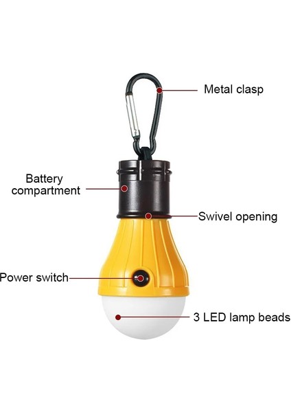 Mavi Taşınabilir Aydınlatma Fener Çadır Ampul Acil Durum Lambası Su Geçirmez Asılı El Feneri Kamp Işık Aaa Piller Powered (Yurt Dışından) modelleri