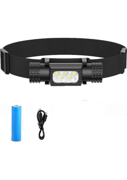 Değiştirilebilir Xpg G2 LED Far 5000LM 15 W Tip-C Mini Beyaz Işık El Feneri Pil Far Alın Kamp Balıkçılık Avcılık (Yurt Dışından)