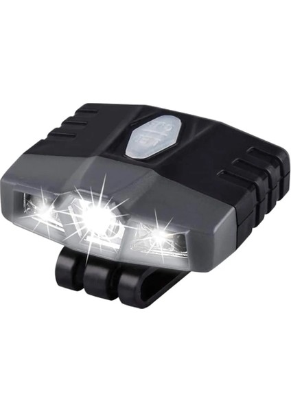 Siyah Ultra Parlak Mini Şarj Edilebilir Kafa Lambası LED Klipsli Kapak Işık Su Geçirmez Şapka Işık El Feneri Far Balıkçılık Kampı Için (Yurt Dışından)