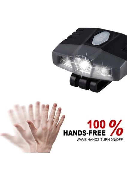 Siyah Ultra Parlak Mini Şarj Edilebilir Kafa Lambası LED Klipsli Kapak Işık Su Geçirmez Şapka Işık El Feneri Far Balıkçılık Kampı Için (Yurt Dışından) indirimleri