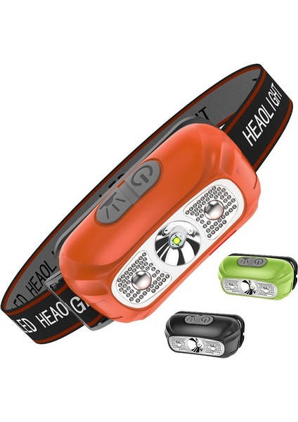 Yeşil Akıllı Indüksiyon USB Şarj Indüksiyon Far LED Kafaya Monte Güçlü Işık Gece Koşu Açık Far (Yurt Dışından) fiyatları