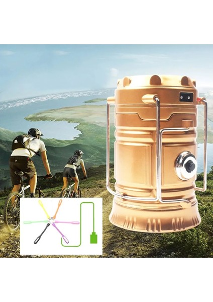 Yeni Taşınabilir ve Mini Açık El Veya Asılı USB Şarj Edilebilir LED Kamp Feneri Güneş Enerjili El Feneri Acil Durum Feneri (Yurt Dışından) fiyatları