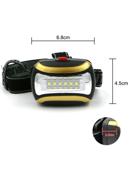 Sarı Mini Far 3 Modu Torch Fener Açık Kamp Far 6 * LED Lanterna Kafa Bandı ile Acil Işık Su Geçirmez Aydınlatma (Yurt Dışından) modelleri