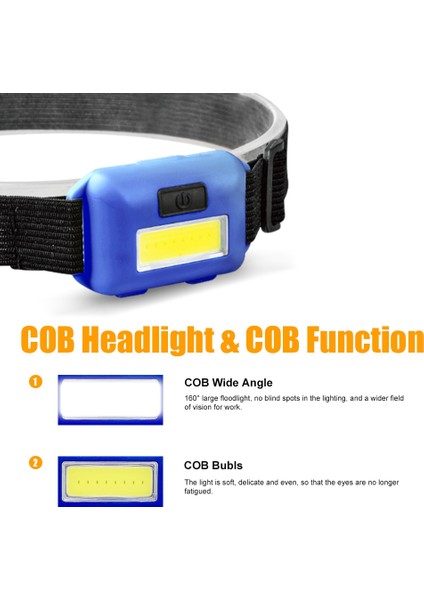 Mavi Stil Kırmızı 5 Adet Mini Cob LED Far 3 Mod Su Geçirmez Farlar El Feneri Açık Kamp Gece Balıkçı Işığı Taşınabilir Farlar (Yurt Dışından) indirimleri