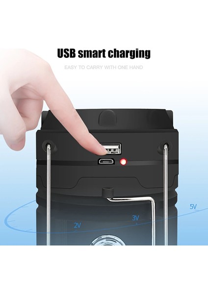 15W Güneş Kamp Işık LED Çadır Lambası USB Şarj Edilebilir Açık Hayatta Kalma Çadırı Taşınabilir Asılı Gece Acil Parlak Fener Lambası (Yurt Dışından)