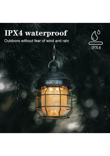 12W Vintage Metal Asılı Kamp Fenerleri Ah Akülü Sıcak Işık LED Kamp Fener Şarj Edilebilir Çadır Işığı Açık (Yurt Dışından) modelleri