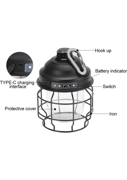 12W Vintage Metal Asılı Kamp Fenerleri Ah Akülü Sıcak Işık LED Kamp Fener Şarj Edilebilir Çadır Işığı Açık (Yurt Dışından) indirimleri