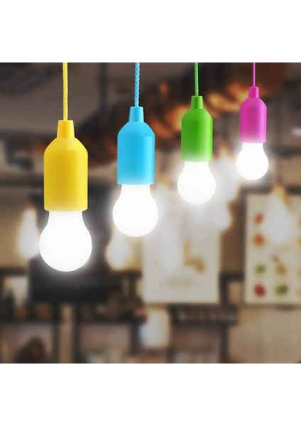 Yeşil LED Aaa Pille Çalışan Kamp Fener Dış Aydınlatma Ampul Çekme Halatı Açık-Kapalı Taşınabilir LED El Feneri Bahçe Işık (Yurt Dışından) modelleri