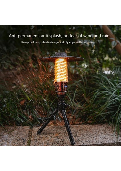 E LED Kamp Çadırı Işıkları USB Şarj Su Geçirmez Kamp Atmosferi Lambası Dış Mekan Ekipmanları Için Çok Fonksiyonlu Enerji Verimli (Yurt Dışından) modelleri