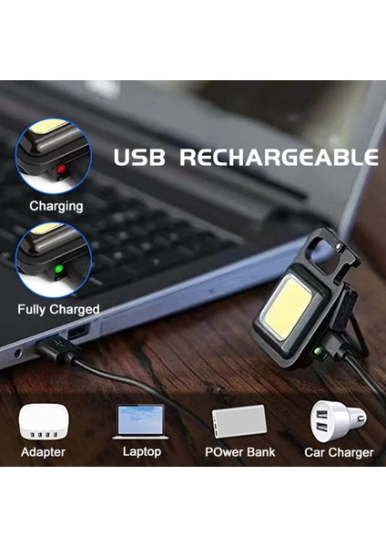 13284.01-3 Mini Taşınabilir USB Şarj Edilebilir LED Çalışma Işığı 800 Lümen Parlak Anahtarlık Işık Küçük Cep Kamp Cob El Feneri Açık Için (Yurt Dışından) indirimleri