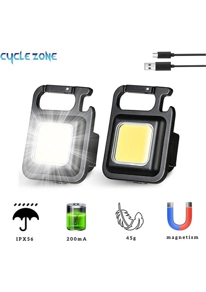 13284.01-4 Mini Taşınabilir USB Şarj Edilebilir LED Çalışma Işığı Lümen Parlak Anahtarlık Işık Küçük Cep Kamp Cob El Feneri Açık Için (Yurt Dışından) fiyatları