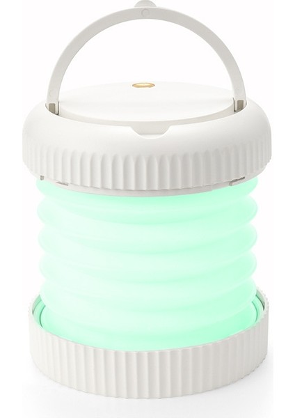 Beyaz Açık Kamp USB Şarj Gece Lambası LED Seyahat Kamp Acil Aydınlatma Çadır Taşınabilir Katlanır Lamba Dekoratif Masa Lambası (Yurt Dışından)