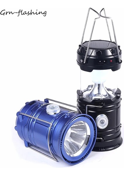 Siyah LED Güneş Kamp Fener Açık Su Geçirmez Taşınabilir Lamba Şarj Edilebilir Yürüyüş Fenerler Kamp Balıkçılık Karartma Acil (Yurt Dışından) fiyatları