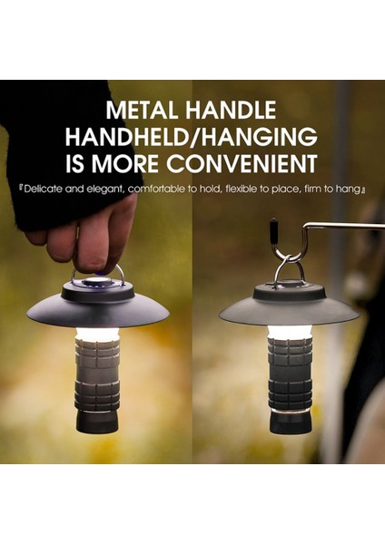 Camgöbeği Taşınabilir Kamp Işık Manyetik USB Şarj Edilebilir 3 Aydınlatma Modu Kamp Fener Açık LED El Feneri Çadır Kamp Malzemeleri (Yurt Dışından) modelleri