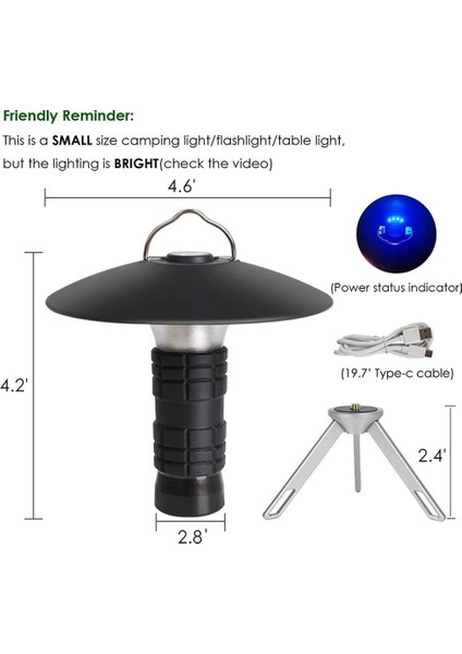 Camgöbeği Taşınabilir Kamp Işık Manyetik USB Şarj Edilebilir 3 Aydınlatma Modu Kamp Fener Açık LED El Feneri Çadır Kamp Malzemeleri (Yurt Dışından) indirimleri