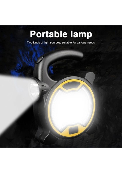 Sarı Süper Parlak Cob LED Kamp El Feneri 2 Aydınlatma Modu LED Kamp Işık Mini Taşınabilir Açık Fener Balıkçılık Yürüyüş Için (Yurt Dışından) fiyatları