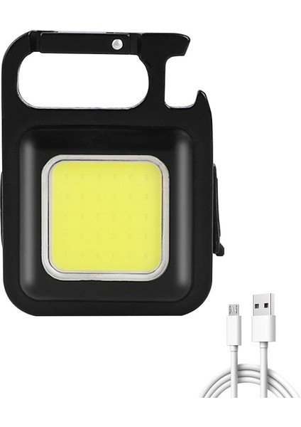 NO.13284.01 Boyutu Mini Taşınabilir USB Şarj Edilebilir LED Çalışma Işığı 800 Lümen Parlak Anahtarlık Işık Küçük Cep Kamp Cob El Feneri Açık Için (Yurt Dışından)