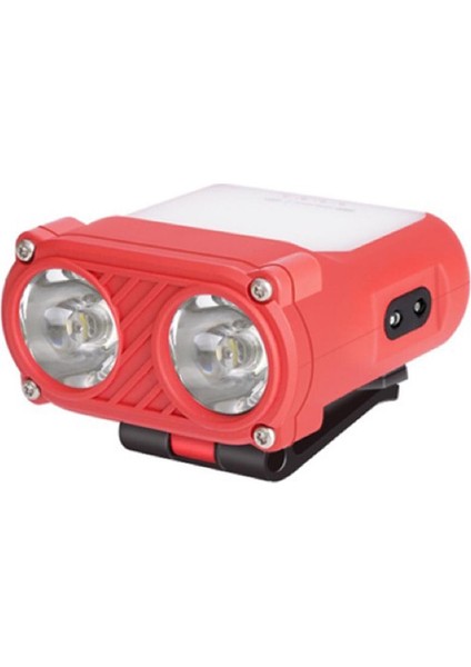 2set Stili Kırmızı Set Çift Işınlı Kamp Kafa Lambası Tip-C Şarj Anahtarlık Işık LED Ah Taşınabilir 500LM 5 Mod Su Geçirmez Dış Mekan Için (Yurt Dışından)