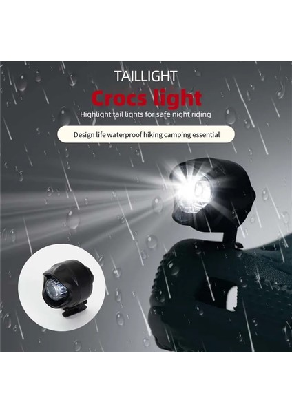 Kırmızı 2 Adet LED Işık Crocs Ayakkabı Işık Ipx5 Su Geçirmez Ayakkabı Işık Köpek Yürüyüş Yürüyüş Kamp Lambası Yetişkinler Çocuklar Için Dekoratif (Yurt Dışından)