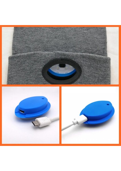 Mor LED Kırmızımavi Işık Şapka USB Şarj Edilebilir Aydınlatma Lambası Gece Balıkçılık Avcılık Kamp Koşu Kapaklar Örgü Şapka Yılbaşı Dekoru (Yurt Dışından) fırsatları