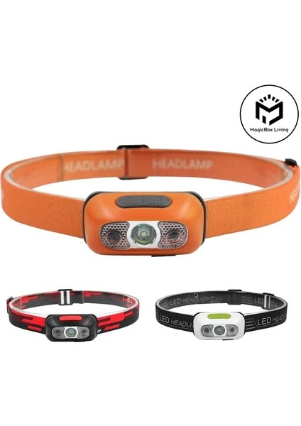 Beyaz 500 Lümen USB Şarj Edilebilir Farlar Hareket Sensörü Parlak LED Koşu Balıkçılık Far Kızılötesi Sensör ile Su Geçirmez Far (Yurt Dışından) fiyatları