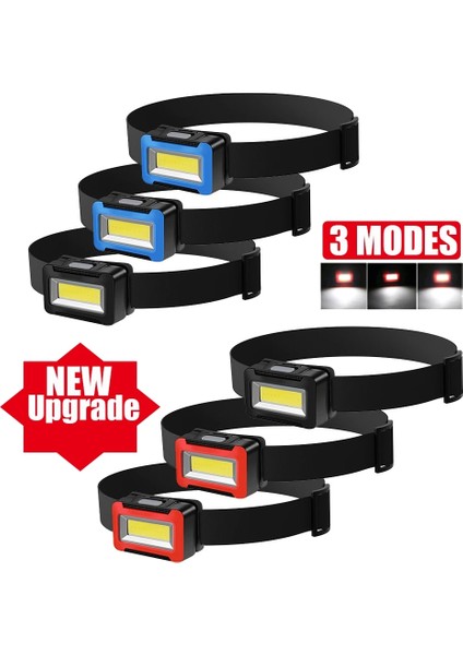 Maviler Mini Farlar Taşınabilir Cob LED Far Akülü Su Geçirmez Kafa Lambası El Feneri 3 Mod Çalışma Far Kafa Ön Işık (Yurt Dışından) modelleri