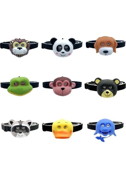 No.3 Boyutu Kafa Bandı ile Çocuk Far Karikatür Hayvan Far Sos El Feneri Çocuklar Hediye (Yurt Dışından) fiyatları