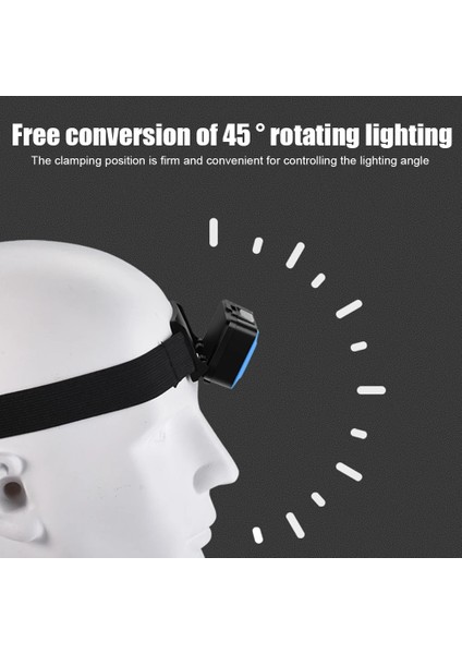 Mavi Mini Farlar Taşınabilir Cob LED Far Akülü Su Geçirmez Kafa Lambası El Feneri 3 Mod Çalışma Far Kafa Ön Işık (Yurt Dışından)