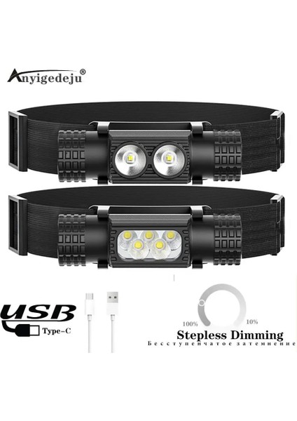 USB Stili Değiştirilebilir Xpg G2 LED Far 5000LM 15 W Tip-C Mini Beyaz Işık El Feneri Pil Far Alın Kamp Balıkçılık Avcılık (Yurt Dışından) fiyatları