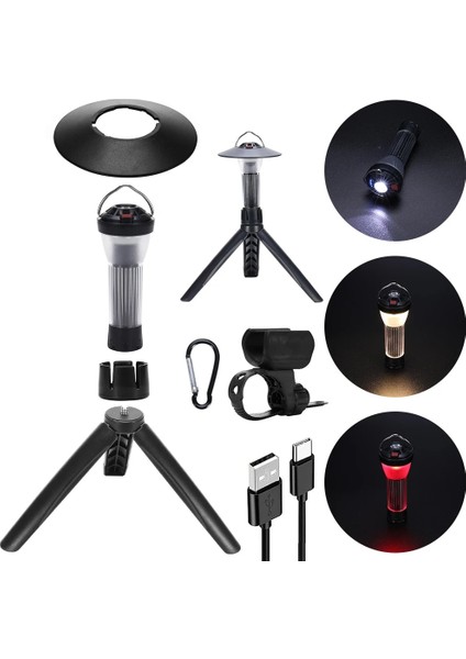 2400MAH Ah Manyetik Tabanlı Kamp Işığı Blackdog Goal Zero Fenere Benzer 5 Aydınlatma Modu LED El Fenerleri Kamp Malzemeleri (Yurt Dışından) fiyatları