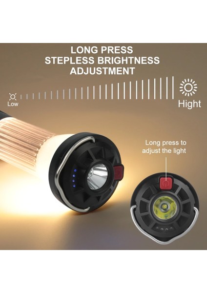 2400MAH Ah Manyetik Tabanlı Kamp Işığı Blackdog Goal Zero Fenere Benzer 5 Aydınlatma Modu LED El Fenerleri Kamp Malzemeleri (Yurt Dışından) modelleri