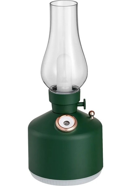 Yeşil Retro Kamp Feneri Kablosuz Hava Nemlendirici Işık USB Şarj Edilebilir Gece Lambası Mist Maker Ev Için LED Lamba Kamp Malzemeleri (Yurt Dışından)