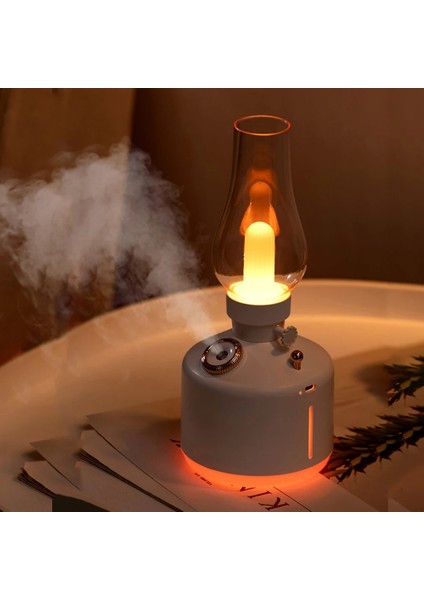 Yeşil Retro Kamp Feneri Kablosuz Hava Nemlendirici Işık USB Şarj Edilebilir Gece Lambası Mist Maker Ev Için LED Lamba Kamp Malzemeleri (Yurt Dışından)