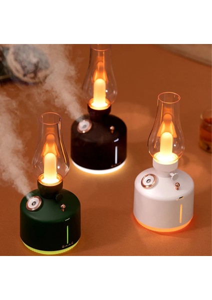 Yeşil Retro Kamp Feneri Kablosuz Hava Nemlendirici Işık USB Şarj Edilebilir Gece Lambası Mist Maker Ev Için LED Lamba Kamp Malzemeleri (Yurt Dışından)