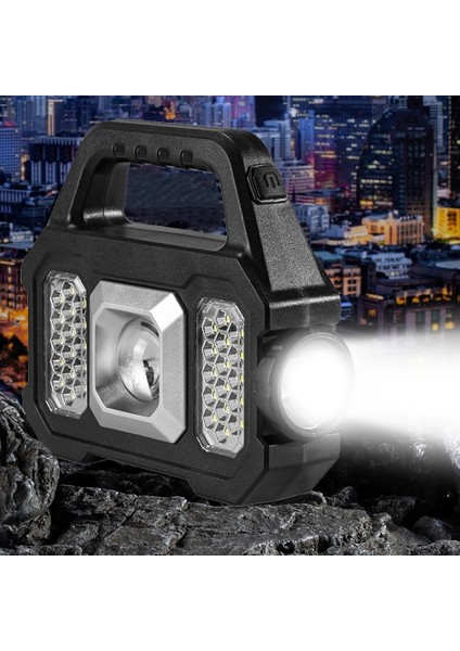 D LED Elektrikli Torch USB Şarj Güneş El Spot Işığı Kaymaz Su Geçirmez Çok Fonksiyonlu Yan Işık Açık Kamp Için (Yurt Dışından) modelleri