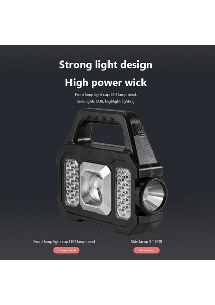 D LED Elektrikli Torch USB Şarj Güneş El Spot Işığı Kaymaz Su Geçirmez Çok Fonksiyonlu Yan Işık Açık Kamp Için (Yurt Dışından) fırsatları