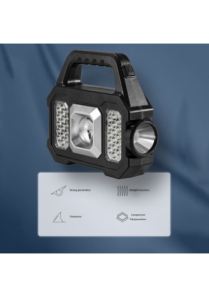 D LED Elektrikli Torch USB Şarj Güneş El Spot Işığı Kaymaz Su Geçirmez Çok Fonksiyonlu Yan Işık Açık Kamp Için (Yurt Dışından) indirimleri